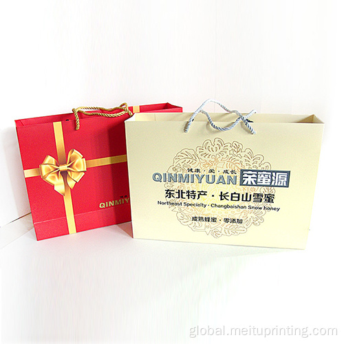Printed Gift Bags Eco Recycle Durable Gift Bag Paper With Handle Manufactory